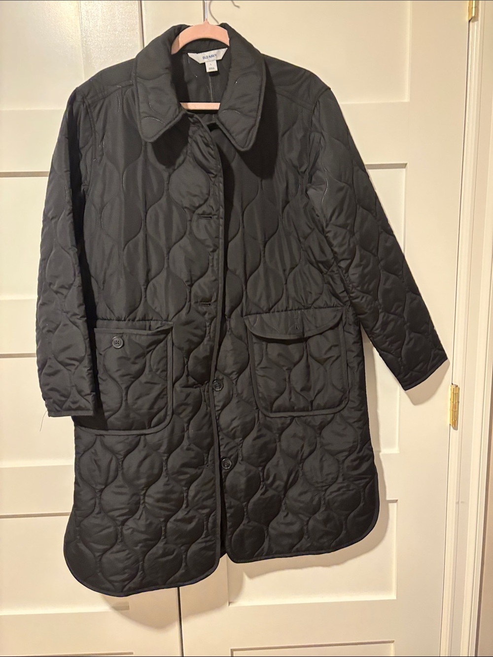 Old Navy Black Quilted Puffer Coat